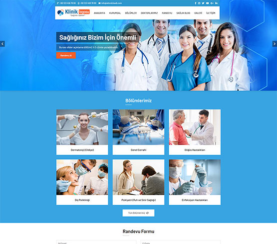 Hazır Doktor Klinik Web Sitesi