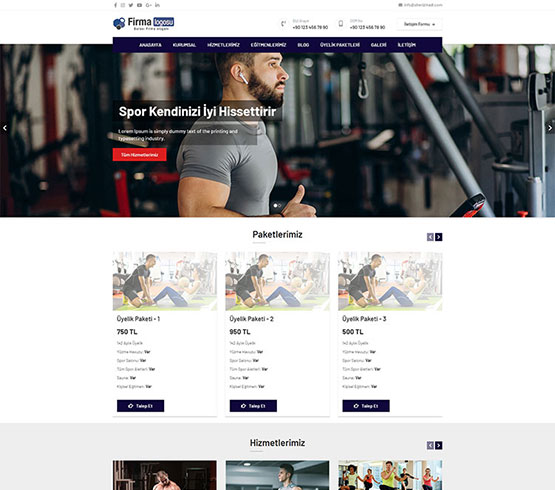 Hazır Fitness Web Sitesi