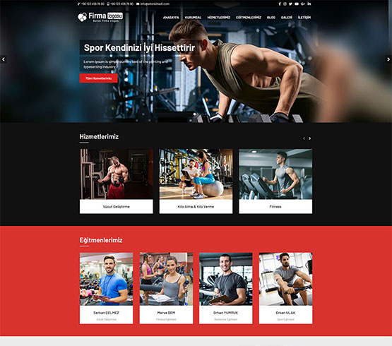 Hazır Spor Salonu Web Sitesi